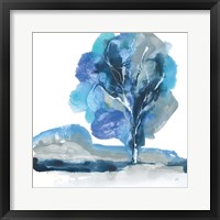 Blue Impasto I Framed Print