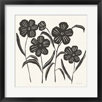 Floral Simplicity I Cream Framed Print