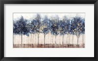 Framed Golden Blue Trees