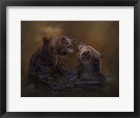 Framed Grizzlies at Play