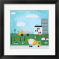 Construction Zone Framed Print