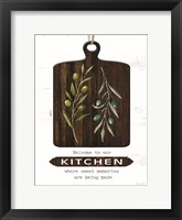 Welcome to Our Kitchen Framed Print