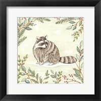 Framed Woodland Animals Raccoon