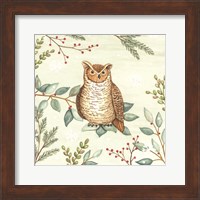 Framed Woodland Animals Owl