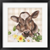 Bessie with Flowers Framed Print