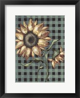 Framed Sunflowers Plaid I
