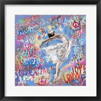 Framed Graffiti Ballerina 1