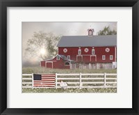 Framed Patriotic Farm