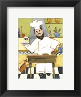 Jolly French Chef Framed Print