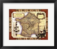 Medium Wine Map (H) II Framed Print