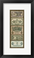 Framed Foreign Currency Panel I