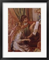 Framed Two Young Girls at the Piano