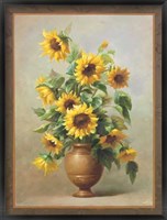 Framed Sunflowers In Bronze II