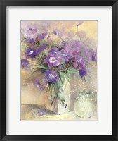 Framed Vase of Lilac Flowers