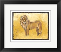 Framed Lion Stands Proud