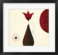 Framed Single Red Tulip