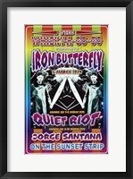 Framed Iron Butterfly and Quiet Rock 1978