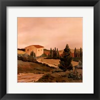 Framed Sunny Tuscan Fields
