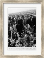 Framed Manhattan View from a Helicopter