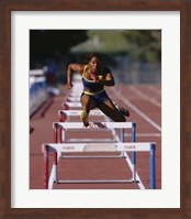 Framed Goals - Runner Jumping Hurdles