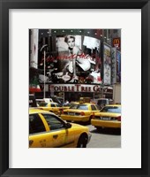 Framed Yellow Cabs on Times Square