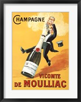 Framed Champagne Vicomte De Moulliac