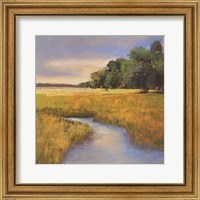 Framed 'Low Country Landscape II' border=