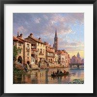 Riverside Village I Framed Print