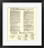 Constitution (Document) Framed Print