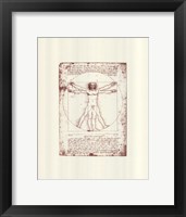 Framed Vitruvian Man (serigraph and embossed)