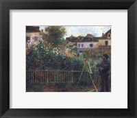 Framed Monet Painting in his Garden at Argenteuil, c.1873