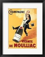 Framed Champagne Vicomte De Moulliac