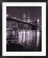 Framed Night View Brook Brdgman Skyline