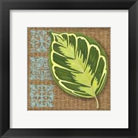 Block Print Palm III Framed Print