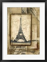 Framed Passport To Eiffel