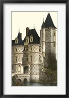 French Chateaux In Blue II Framed Print
