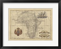 Framed Antique Map Of Africa