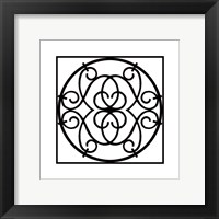 Black And White Ironwork III Framed Print