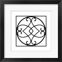 Black And White Ironwork VI Framed Print