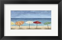 Ocean Umbrellas I Framed Print