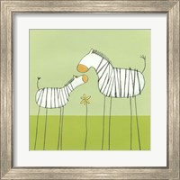 Framed 'Stick-Leg Zebra II' border=