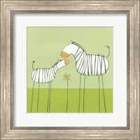 Framed 'Stick-Leg Zebra II' border=