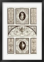 Sepia Pergolesi Panel I Framed Print
