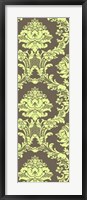 Framed Vivid Damask In Green I