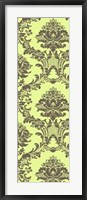 Framed Vivid Damask In Green II