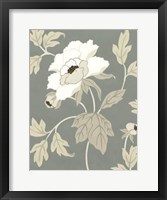 Framed Peony Elegance I