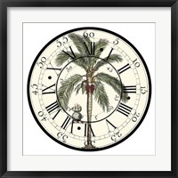 Framed Antique Palm Clock