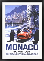 Framed Grand Prix Monaco 30 Mai 1965