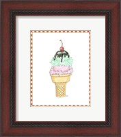 Framed 'Ice Cream Parlor I' border=