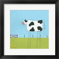 Stick-Leg Cow II Framed Print